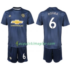 Divisa di Calcio Manchester United ROGBA 6 Bambino Terza 2018/2019